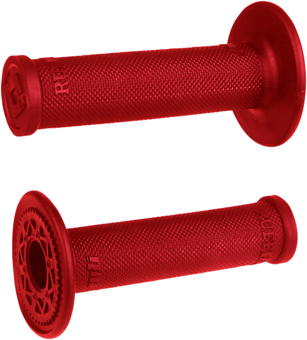 ODI Ruffian MX Single-Ply Grips - No Waffle - Red H00RFR