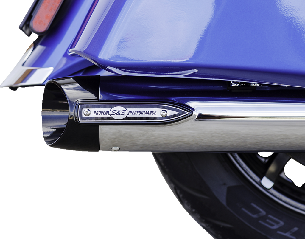 4" Broadhead Slip-On Mufflers - Slash Cut - Chrome