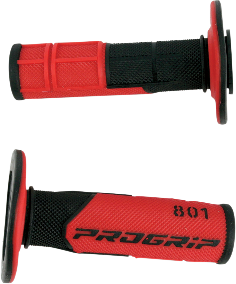 PRO GRIP 801 Hybrid Duo-Density Cross Grips - Black/Red PA080100NERO