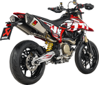 AKRAPOVIC Slip-On Line Mufflers - Titanium - Hypermotard 698 S-D6SO2-HAPLT