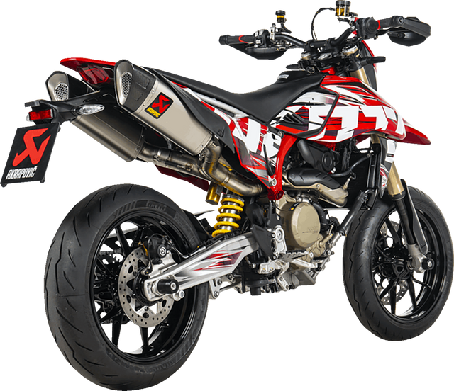 AKRAPOVIC Slip-On Line Mufflers - Titanium - Ducati Hypermotard 698 S-D6SO2-HAPLT 2024-2026