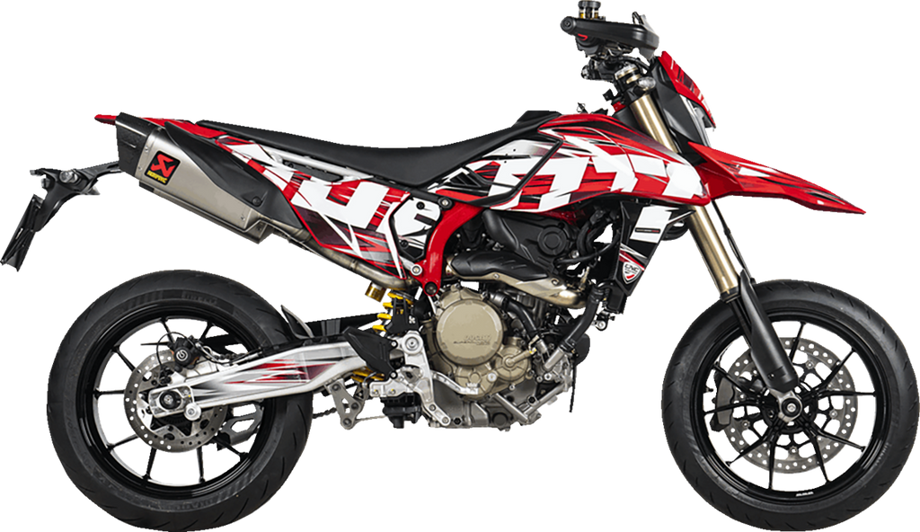 AKRAPOVIC Slip-On Line Mufflers - Titanium - Hypermotard 698 S-D6SO2-HAPLT