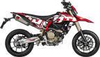 AKRAPOVIC Slip-On Line Mufflers - Titanium - Hypermotard 698 S-D6SO2-HAPLT