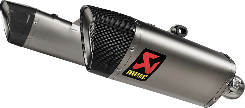 AKRAPOVIC Slip-On Line Mufflers - Titanium - Hypermotard 698 S-D6SO2-HAPLT