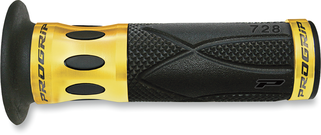 PRO GRIP 728 Superbike Grips - Open Ends - Gold PA0728OECROR
