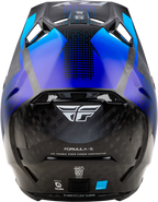 FLY Racing Formula S Carbon Protocol Helmet - Black Carbon / Blue - View 6
