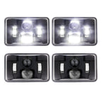 Eagle Lights Black 4 x 6 LED Headlights - Four Pack (Two High Beam / Two Low Beam)