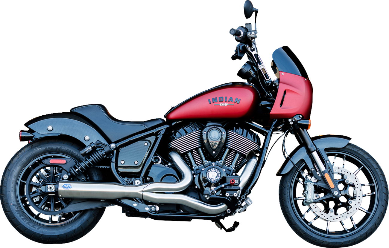 S&S CYCLE 2-into-1 Qualifier Exhaust System - Stainless - 49-State - Indian Chief 550-1115