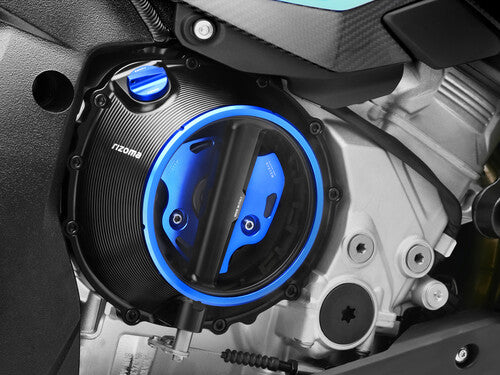 Rizoma Clutch Cover - Black/blue Bmw - ZBW109B