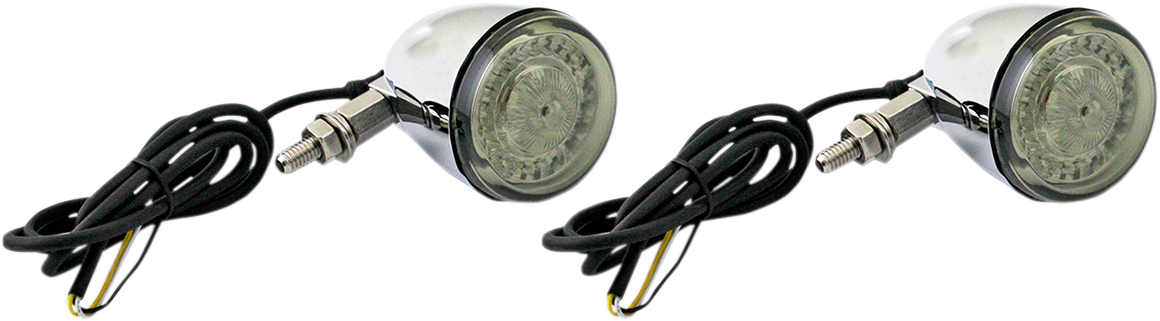 CUSTOM DYNAMICS Front Turn Signal - Universal / Chrome 2020-1797