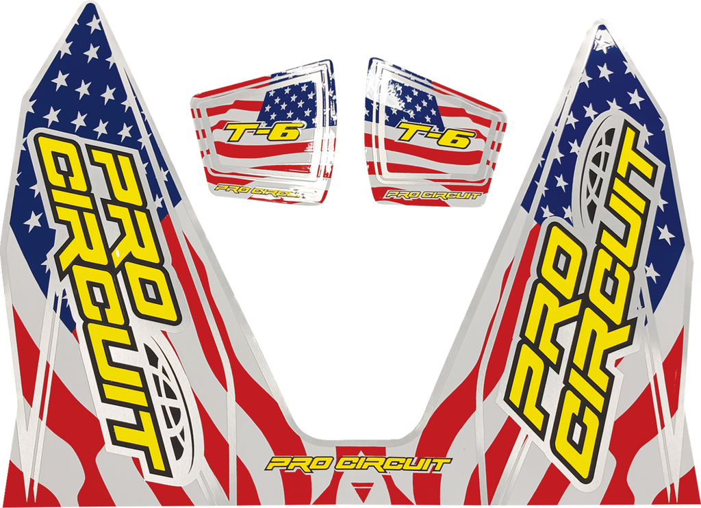 PRO CIRCUIT T-6 Exhaust Decals - T-6 Decal / Stars and Stripes 1860-2273