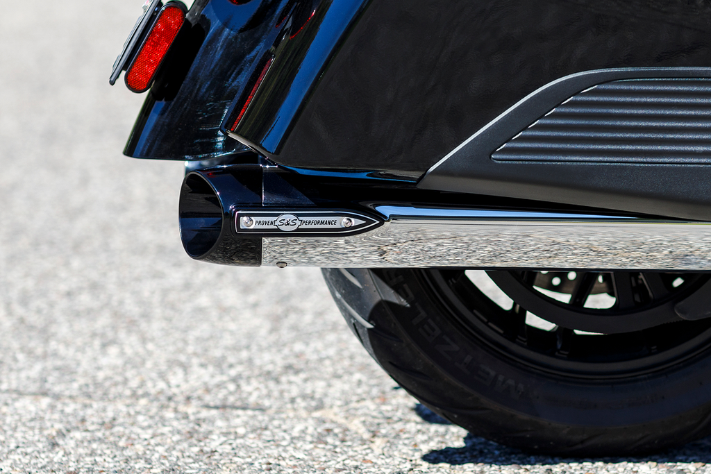 4" Broadhead Slip-On Mufflers - Slash Cut - Chrome