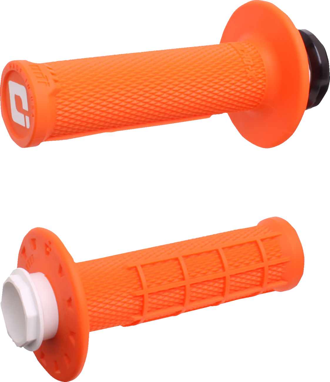 ODI Micro-X Half-Waffle V2 Lock-On Grips - Orange/Black H36MXO