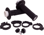 ODI Micro-X Half-Waffle V2 Lock-On Grips - Black/Silver H36MXB