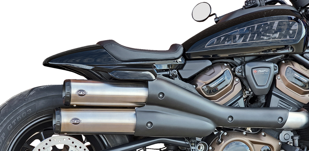 S&S CYCLE 4" Grand National Slip-On Mufflers - Stainless Steel - Sportster S 550-1111