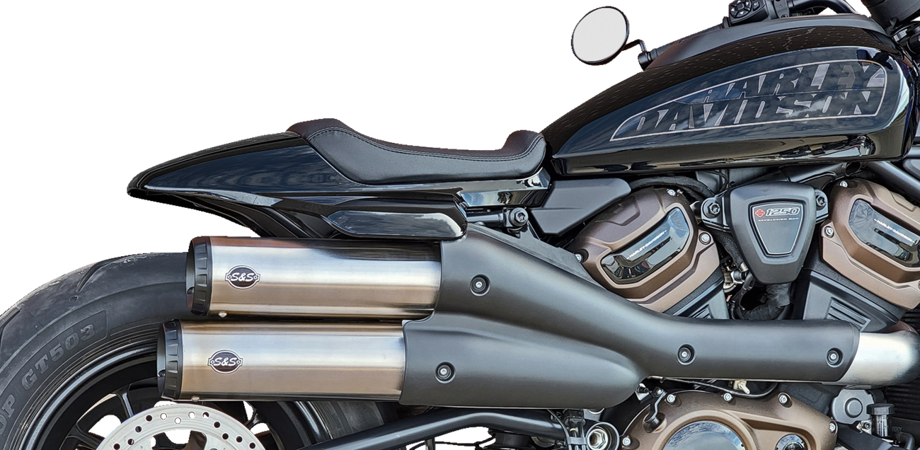 S&S CYCLE 4" Grand National Slip-On Mufflers - Stainless Steel - Sportster S 550-1111