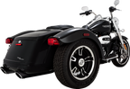 VANCE & HINES Twin Slash Slip-On Mufflers - Black 46796