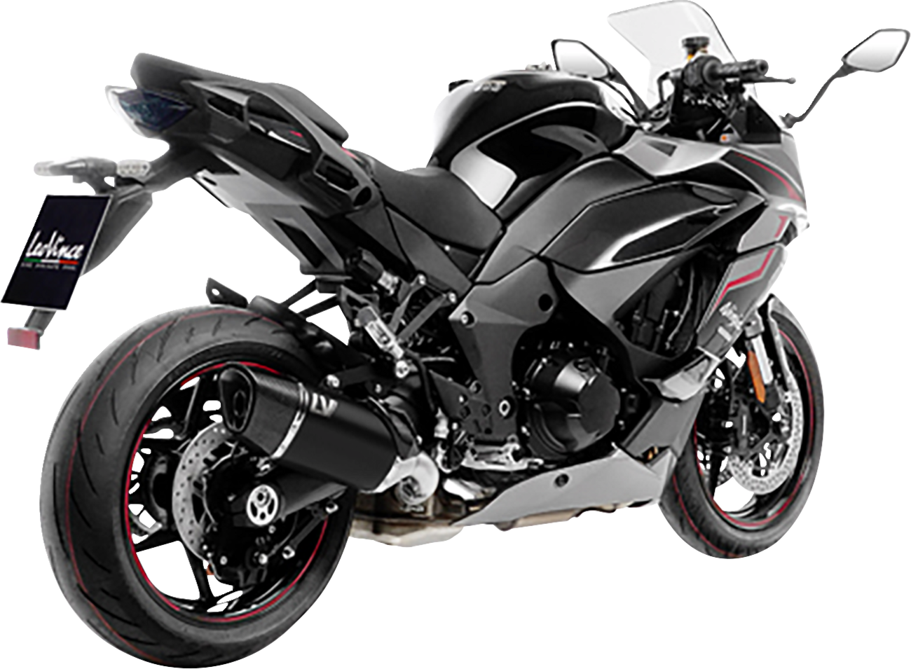 LEOVINCE LV-14 R Slip-On Muffler - Black - Ninja 1000 SX 15602BU