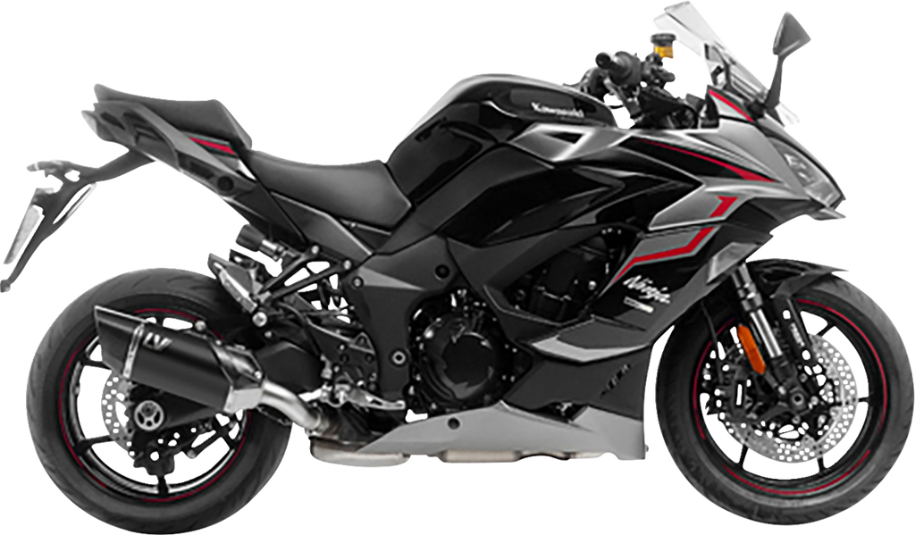 LEOVINCE LV-14 R Slip-On Muffler - Black - Ninja 1000 SX 15602BU