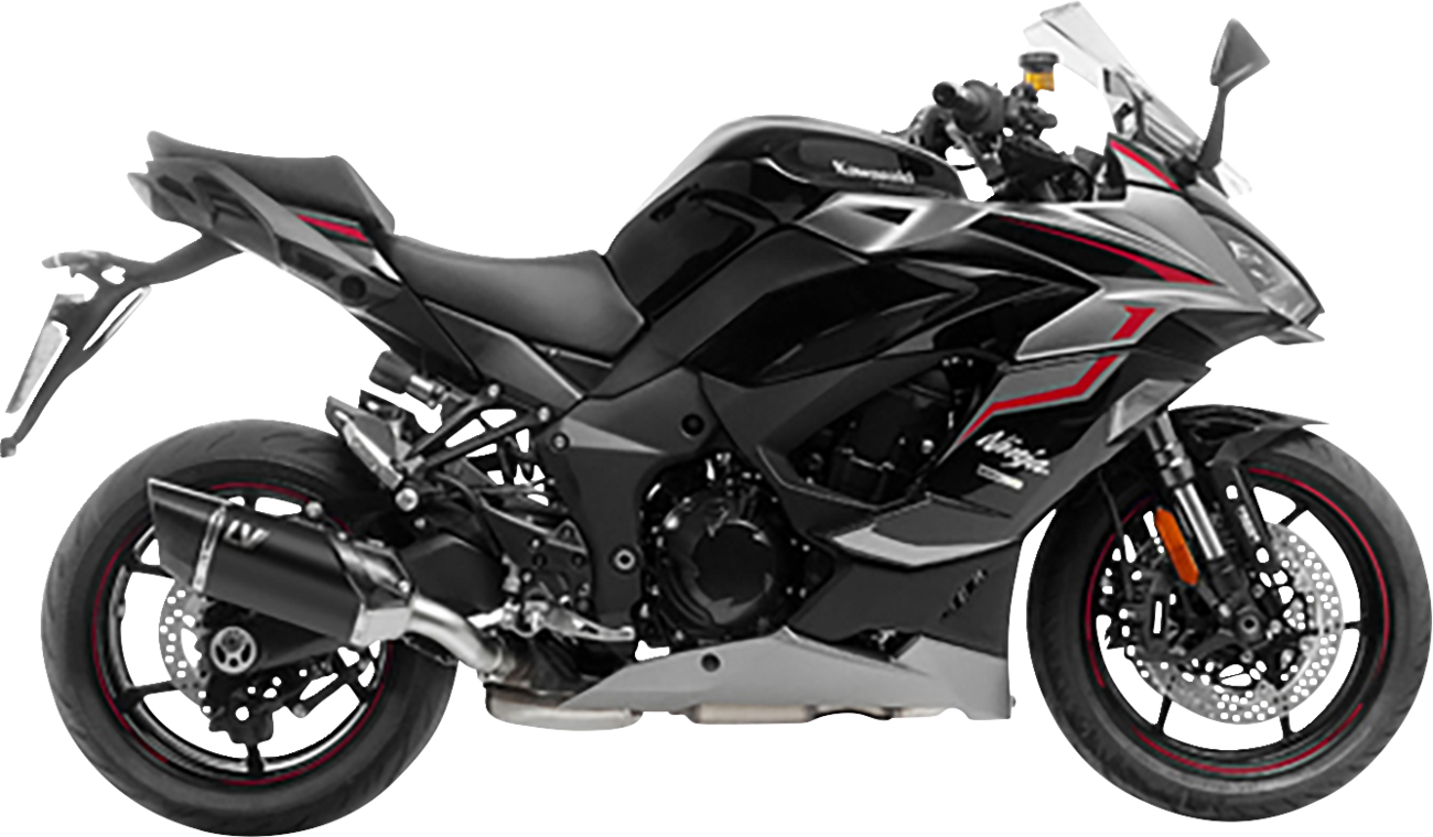 LEOVINCE LV-14 R Slip-On Muffler - Black - Ninja 1000 SX 15602BU