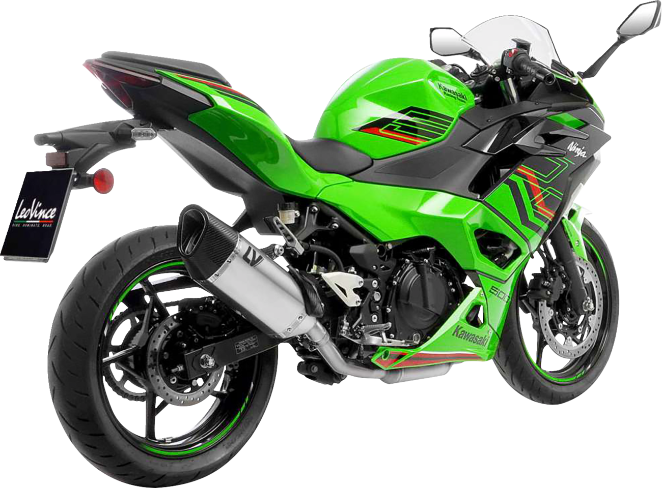 LEOVINCE LV-14 R Slip-On Muffler - Stainless Steel - Z/Ninja 400/500 15607U