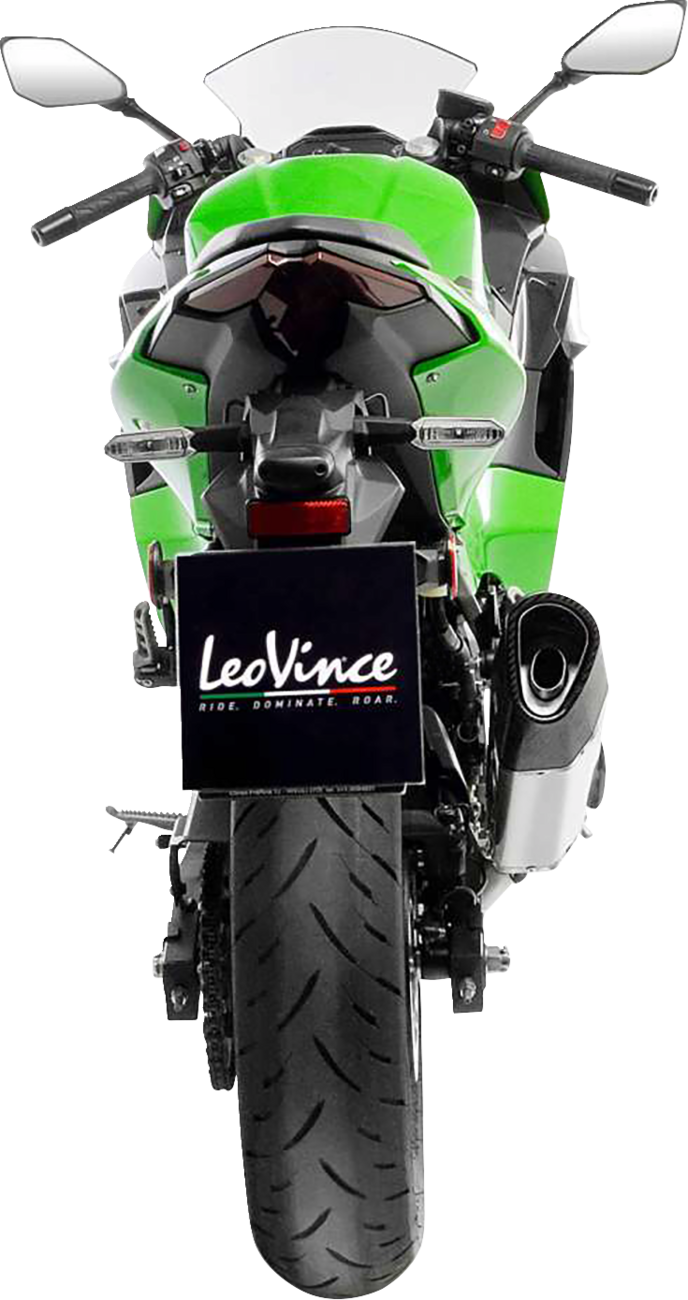 LEOVINCE LV-14 R Slip-On Muffler - Stainless Steel - Z/Ninja 400/500 15607U