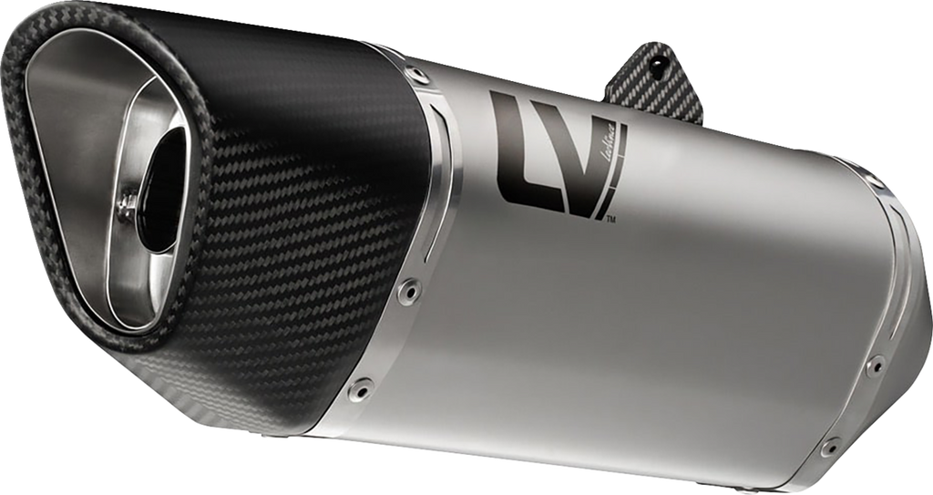 LEOVINCE LV-14 R Slip-On Muffler - Stainless Steel - Z/Ninja 400/500 15607U