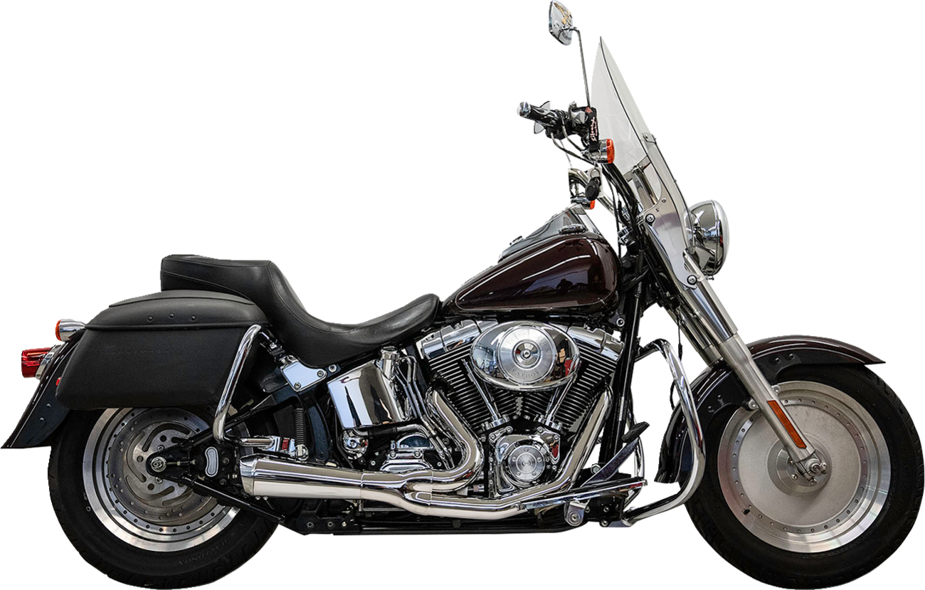 2-into-1 Ripper Exhaust System - Short - Chrome - Twin Cam Softails