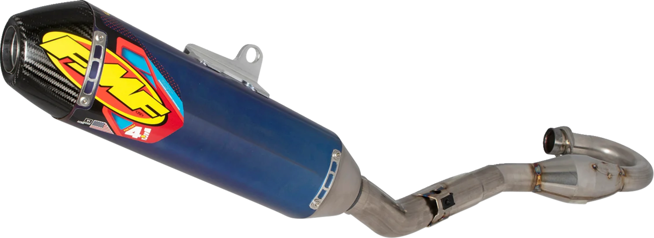 FMF Factory 4.1 RCT Exhaust System with Carbon Cap - MegaBomb Header - Titanium - KX 250 042414