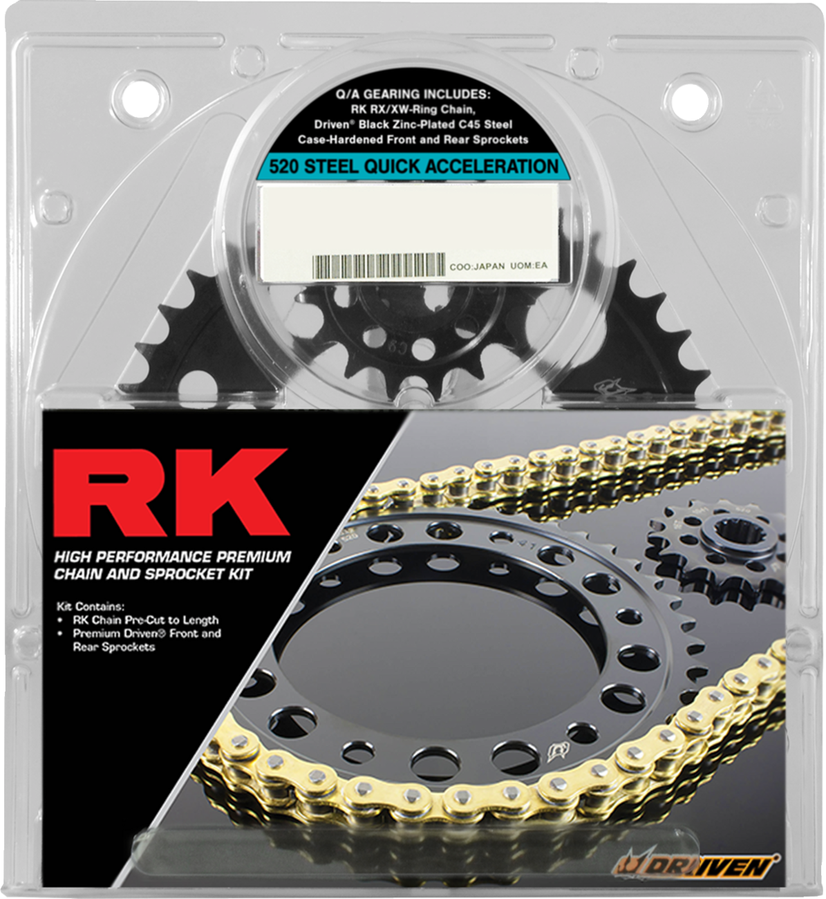 RK Chain and Sprocket Kit - Quick Acceleration - Gold - Suzuki GSX-R600 '11-'24 3066-119PGX