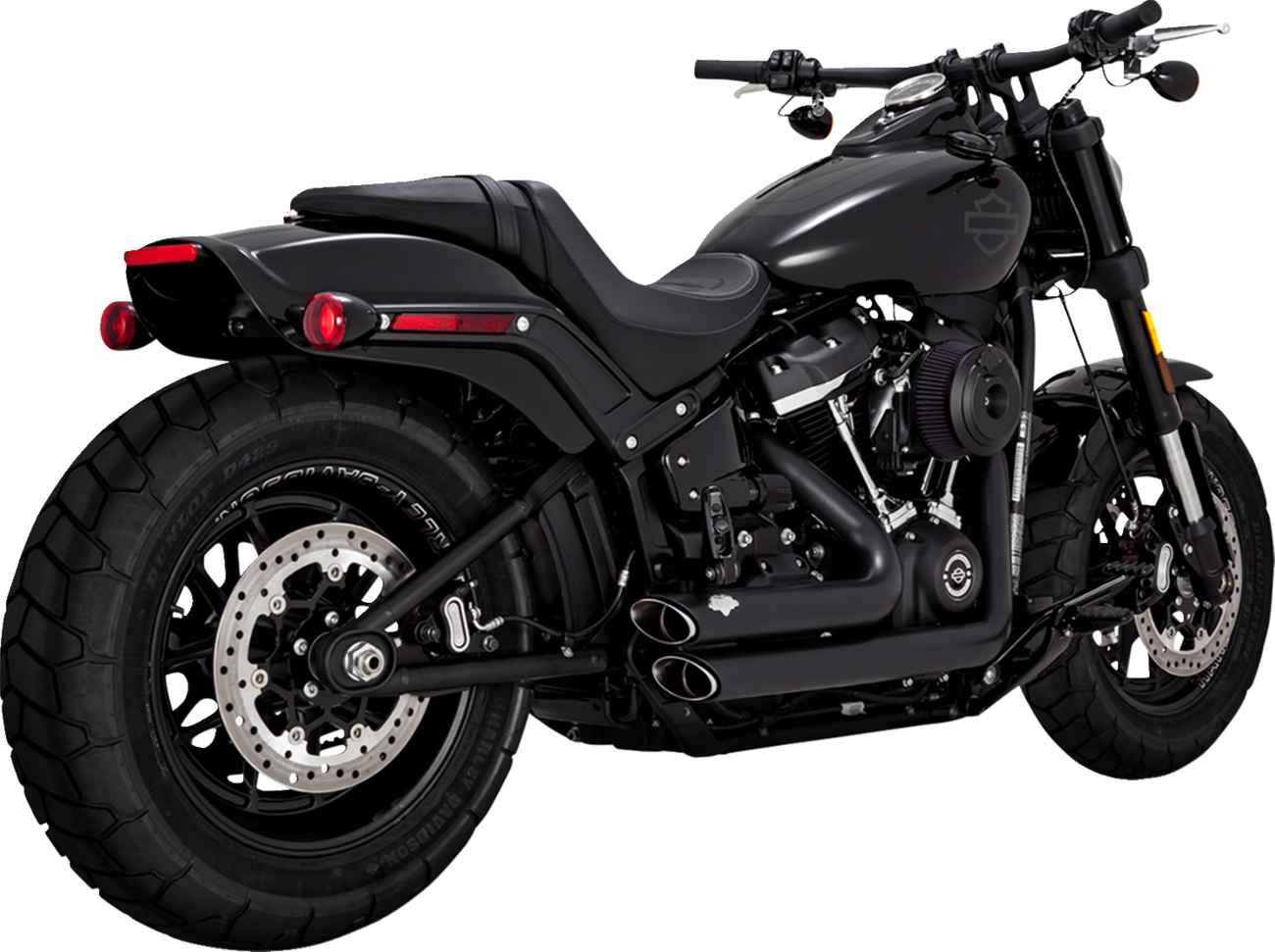 VANCE & HINES Shortshots Staggered PCX™ Exhaust System - Matte Black 47333-22