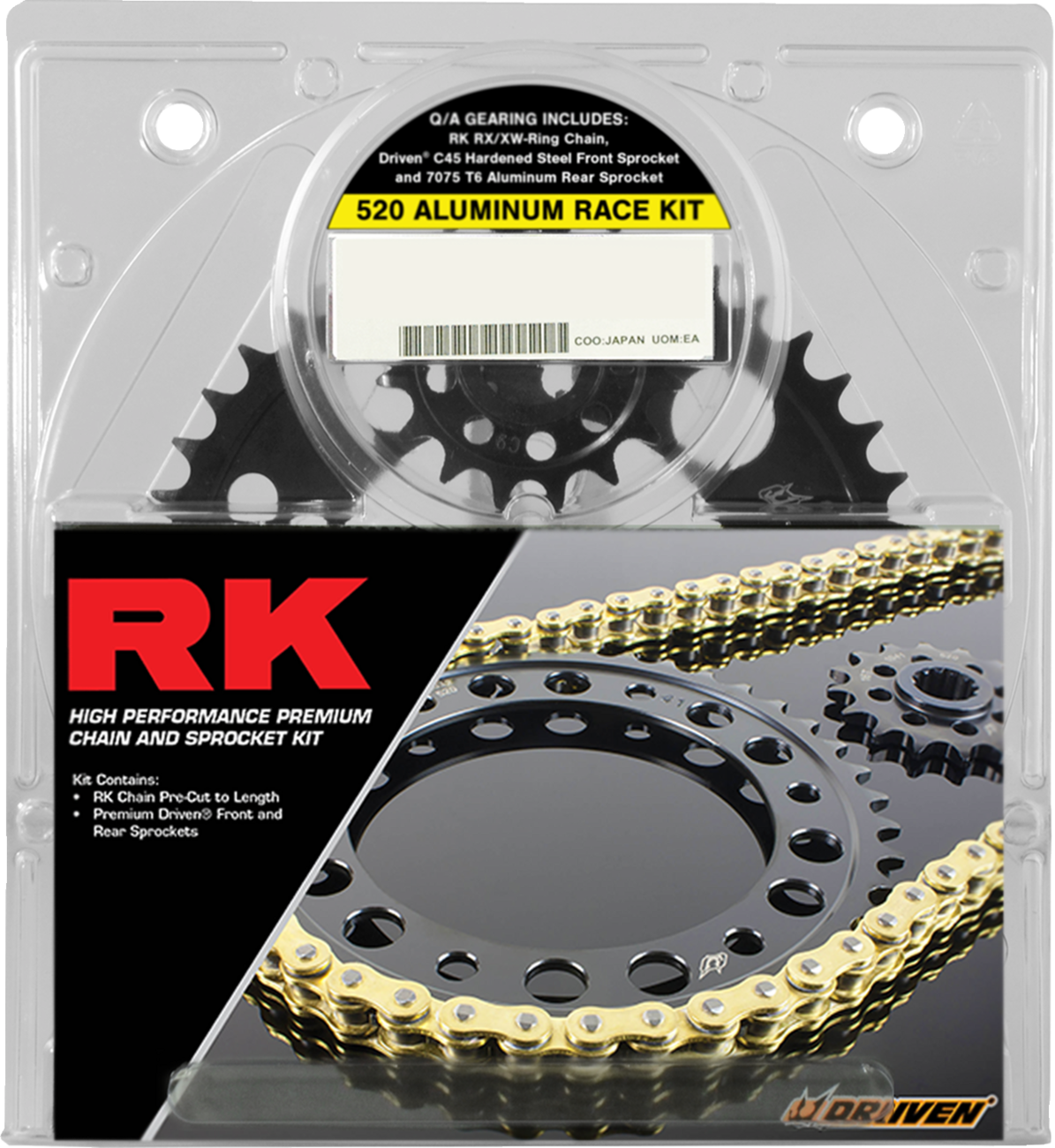 RK Chain and Sprocket Kit - 520 Aluminum Race - Gold - Yamaha YZF-R1/M 4107-158DGX