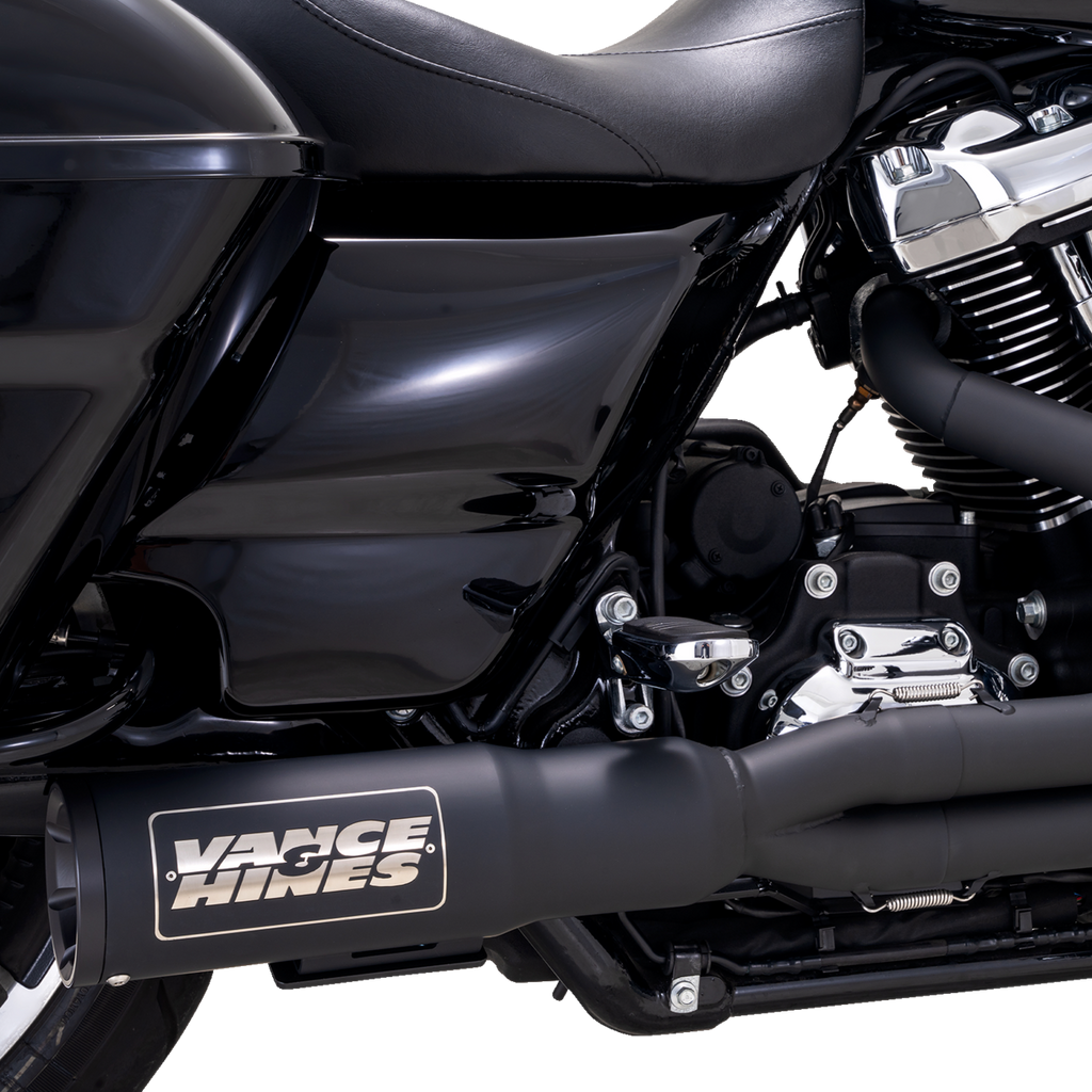 VANCE & HINES 2-into-1 High Output PCX™ Exhaust System - Black - Touring 47321-22