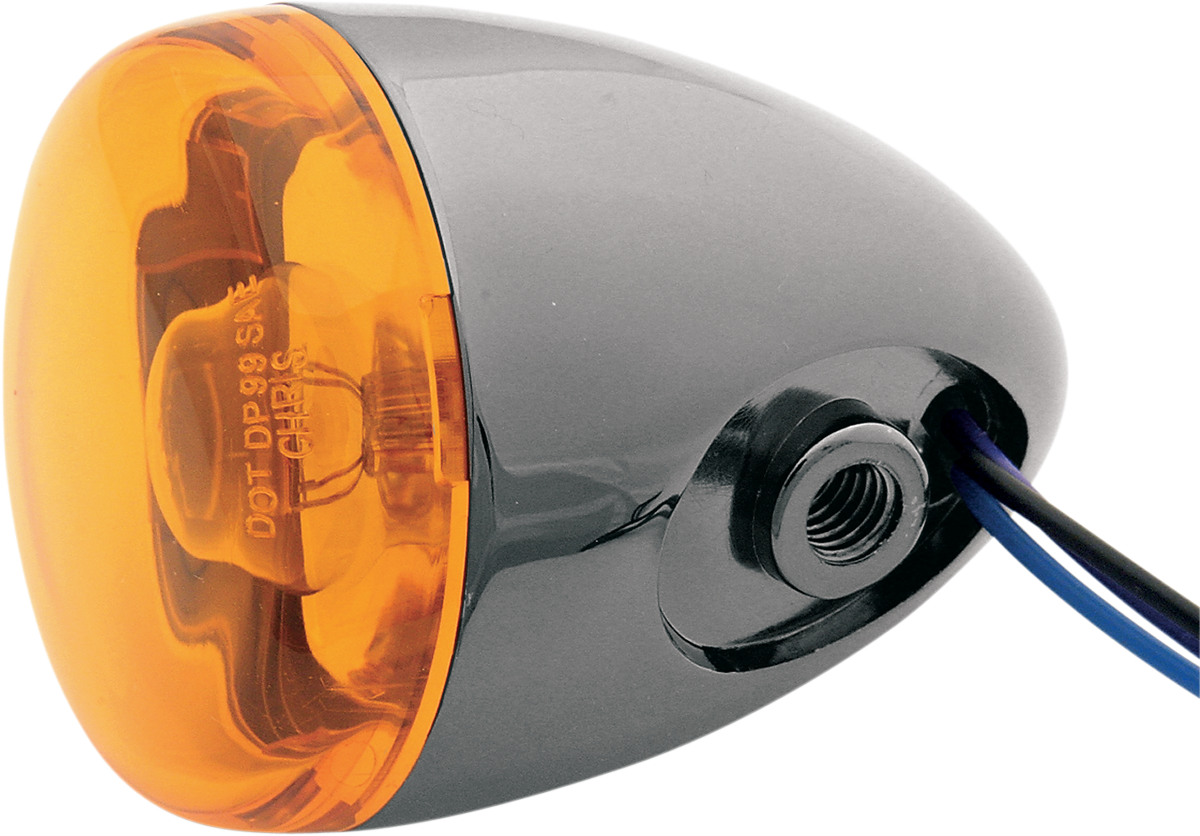 CHRIS PRODUCTS Turn Signal - Black Nickel/Amber 2020-0155