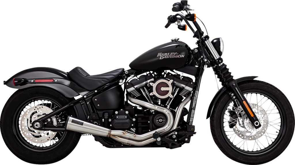 2-into-1 Upsweep Exhaust System - Brushed - Stainless Steel