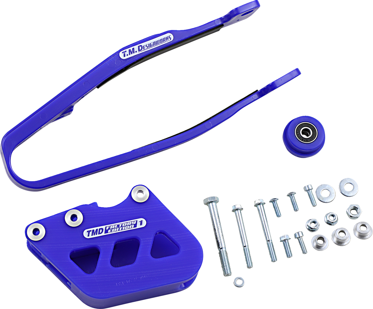T.M. DESIGNWORKS Chain Guide and Slider Kit - Chain Guide/Slider / Yamaha / Blue 1231-1376