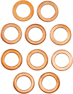 JAMES GASKET Replacement Washers - Lower Fork Leg Copper Washers / 10-Pack 0407-0293