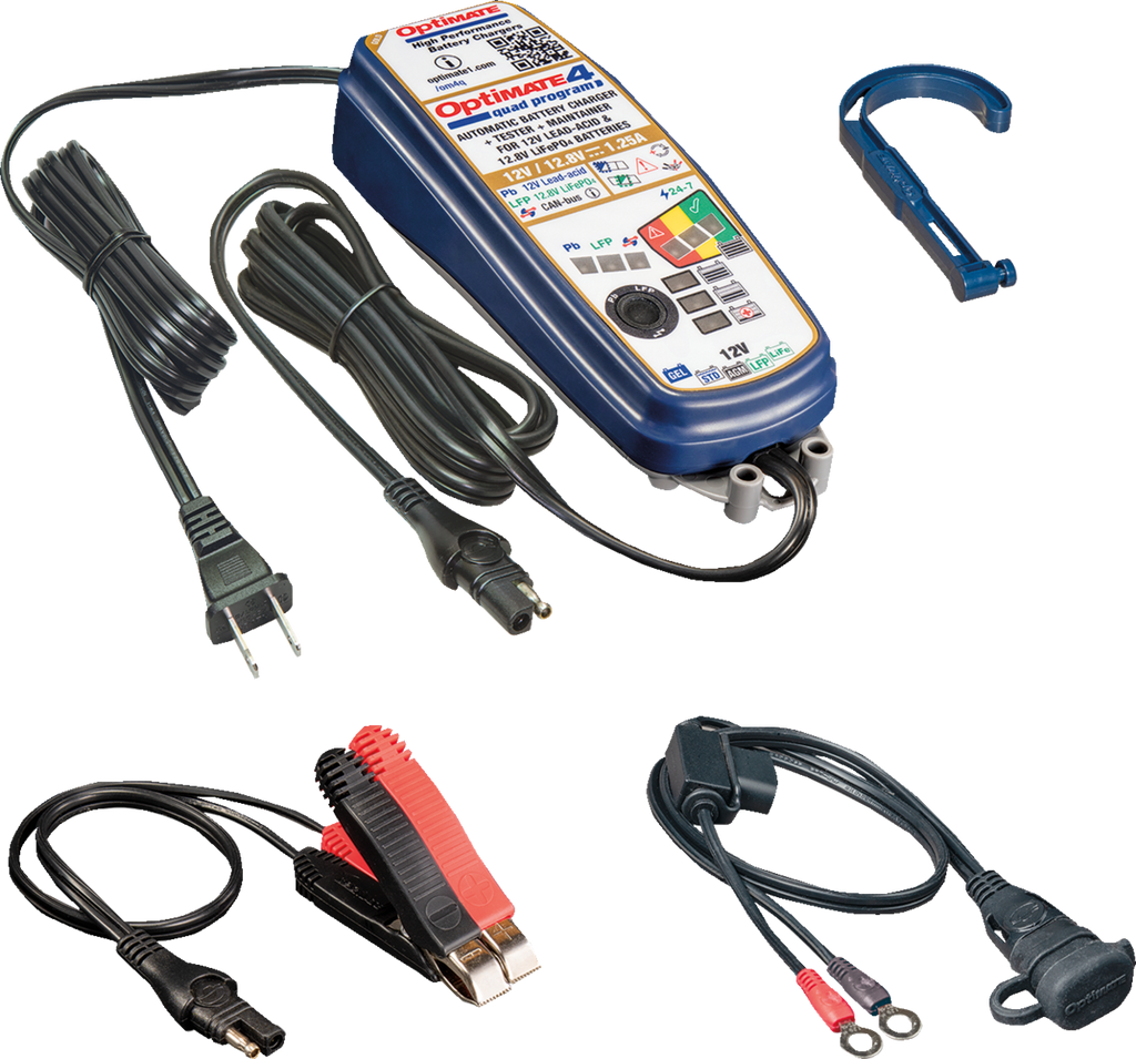 TECMATE OptiMate™ 4 Quad Program - Battery Charger/Maintainer / Quad Programer 3807-0675