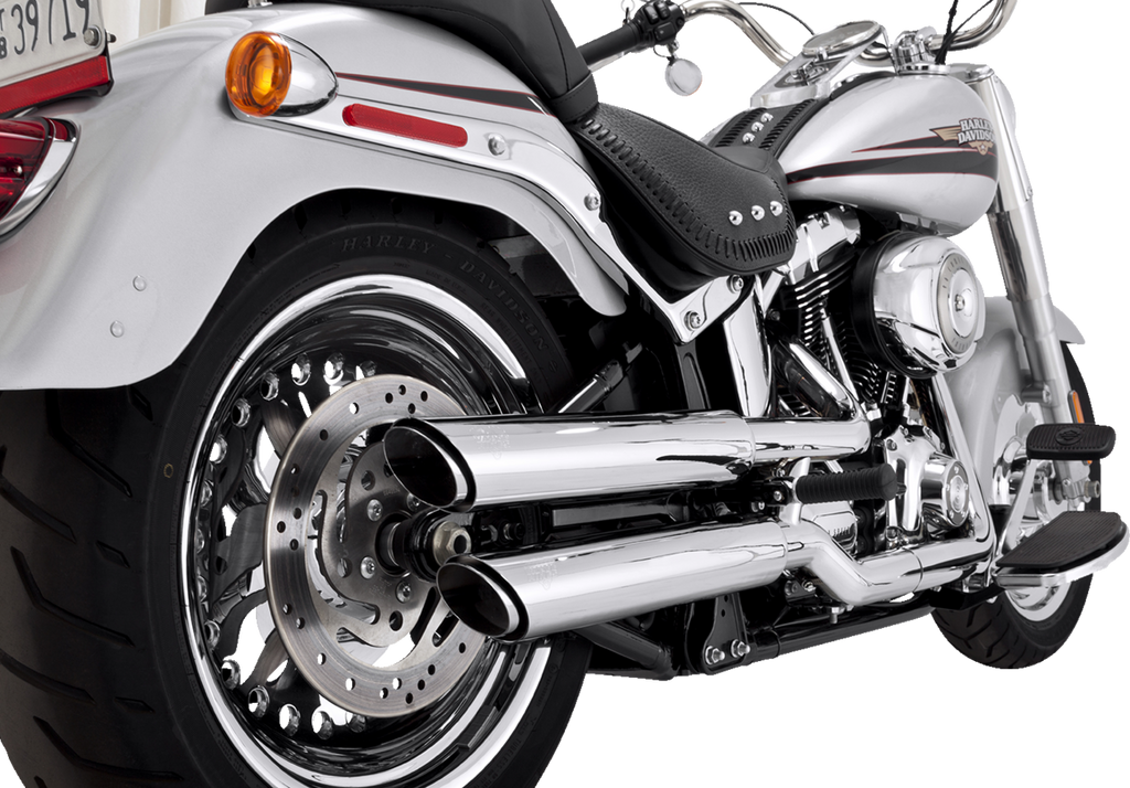 3" Twin Slash Slip-On Muffler - Chrome