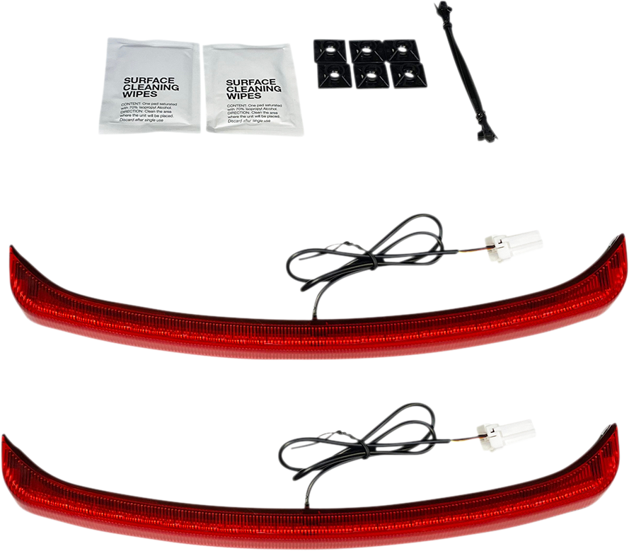 CUSTOM DYNAMICS LED Fender LIght - Red Lens / Tri Glide 2040-2697