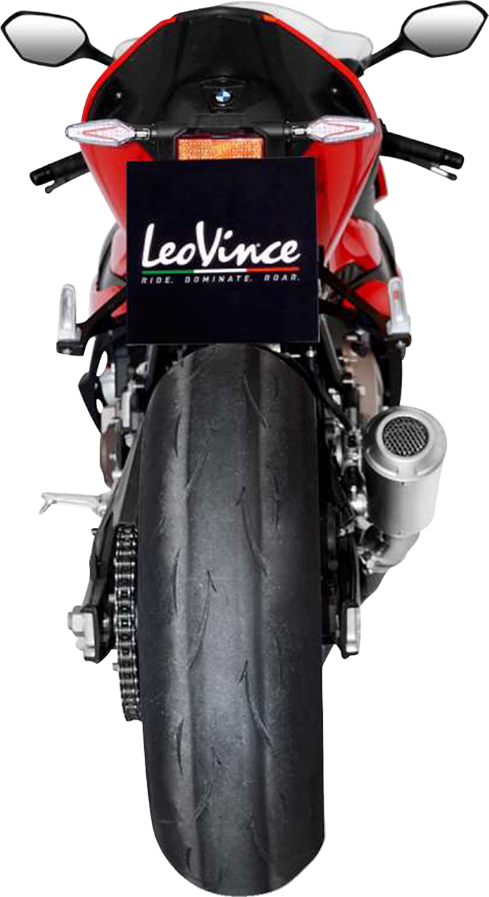 LeoVince Slip-On Muffler - Black Stainless Steel - S1000RR 15241B - BMW S1000RR; BMW S1000R LV-10 - BMW S1000RR 2019-2024; BMW S1000R 2021-2024
