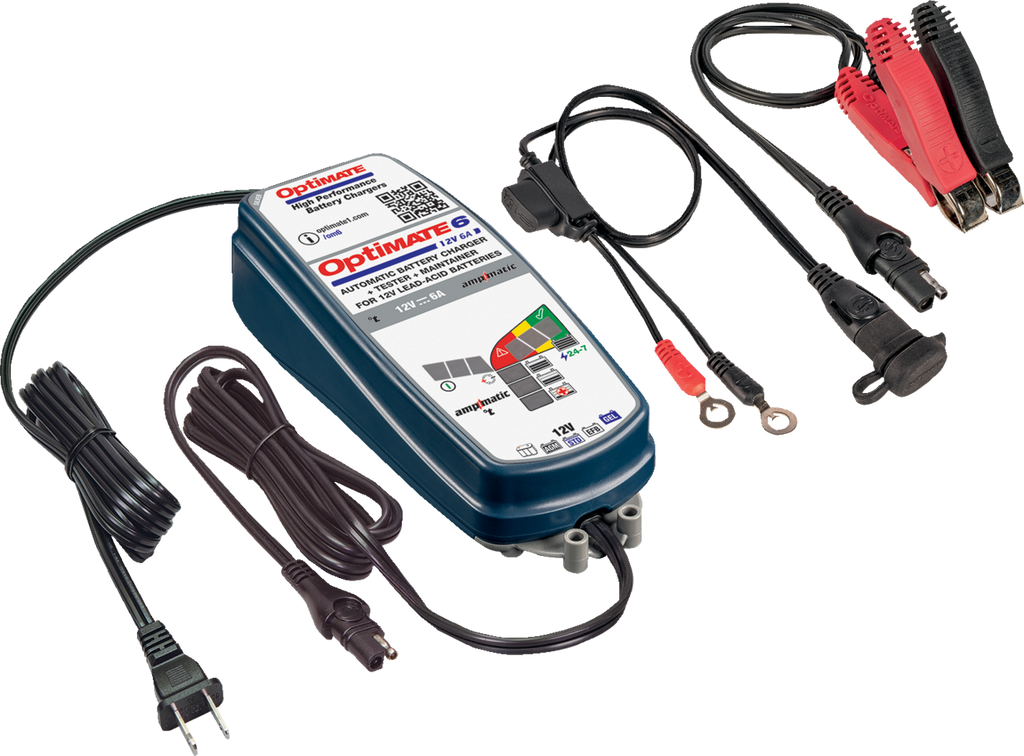 TECMATE Optimate™ 6 Ampmatic Sliver Series - Battery Charger/Maintainer 3807-0596