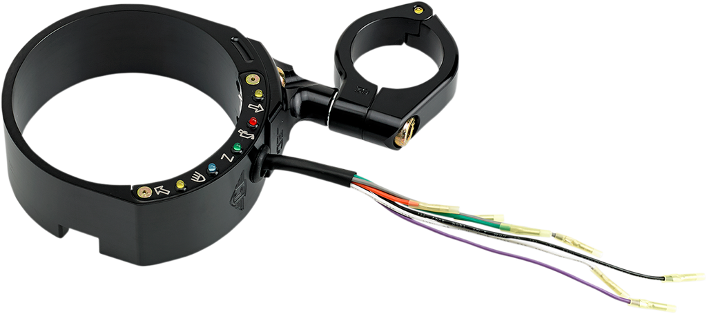 JOKER MACHINE Speedometer Relocation Bracket with Easy Mount Clamp - Black Anodized / For 39 mm Fork 2210-0336
