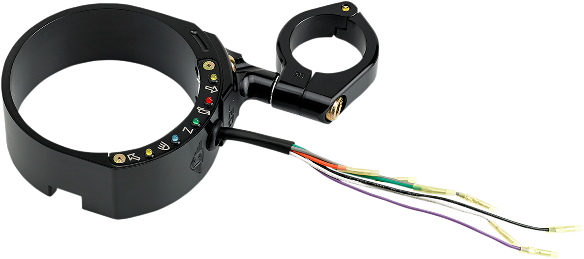 JOKER MACHINE Speedometer Relocation Bracket with Easy Mount Clamp - Black Anodized / For 39 mm Fork 2210-0336