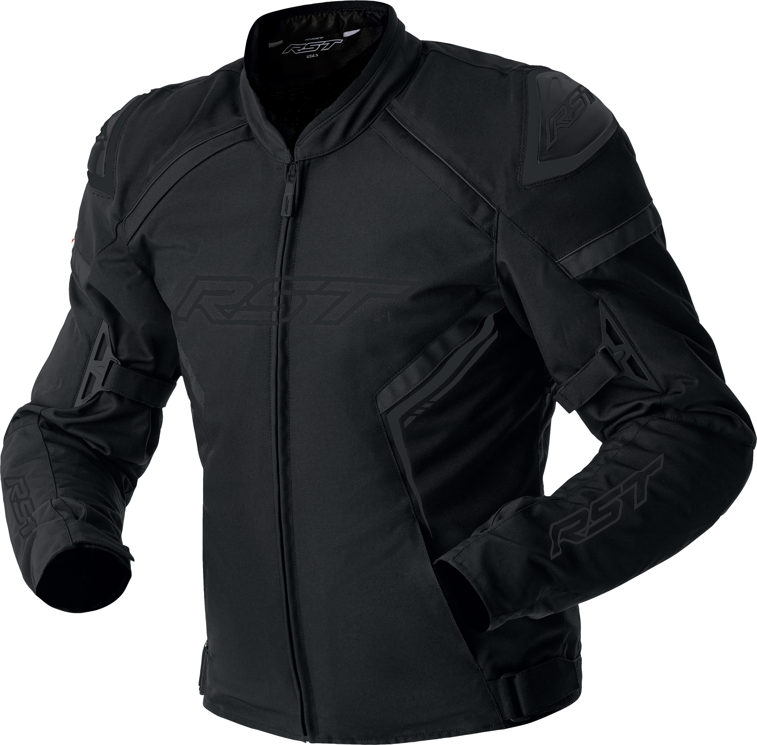 RST S-1 CE Men's Textile Jacket - Black - View 1