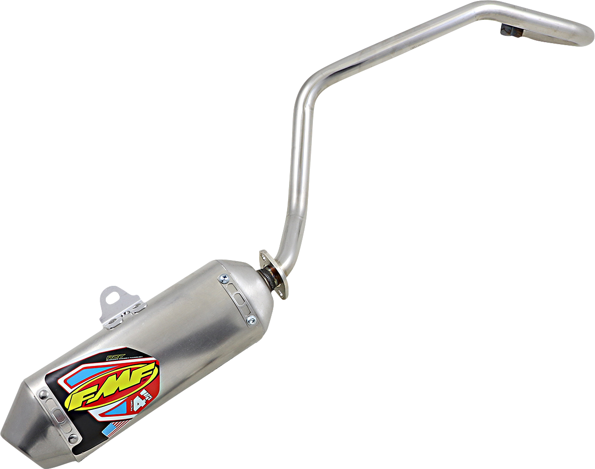 FMF Racing Kawasaki KLX110 2002-2022; Kawasaki KLX110L 2010-2020; Suzuki DRZ110 2003-2008 KAW KLX110/L'02-26/SUZ DRZ110'03-05 S/S ANO TI MINI Factory 4.1 MFLR w/SS HDR 042381