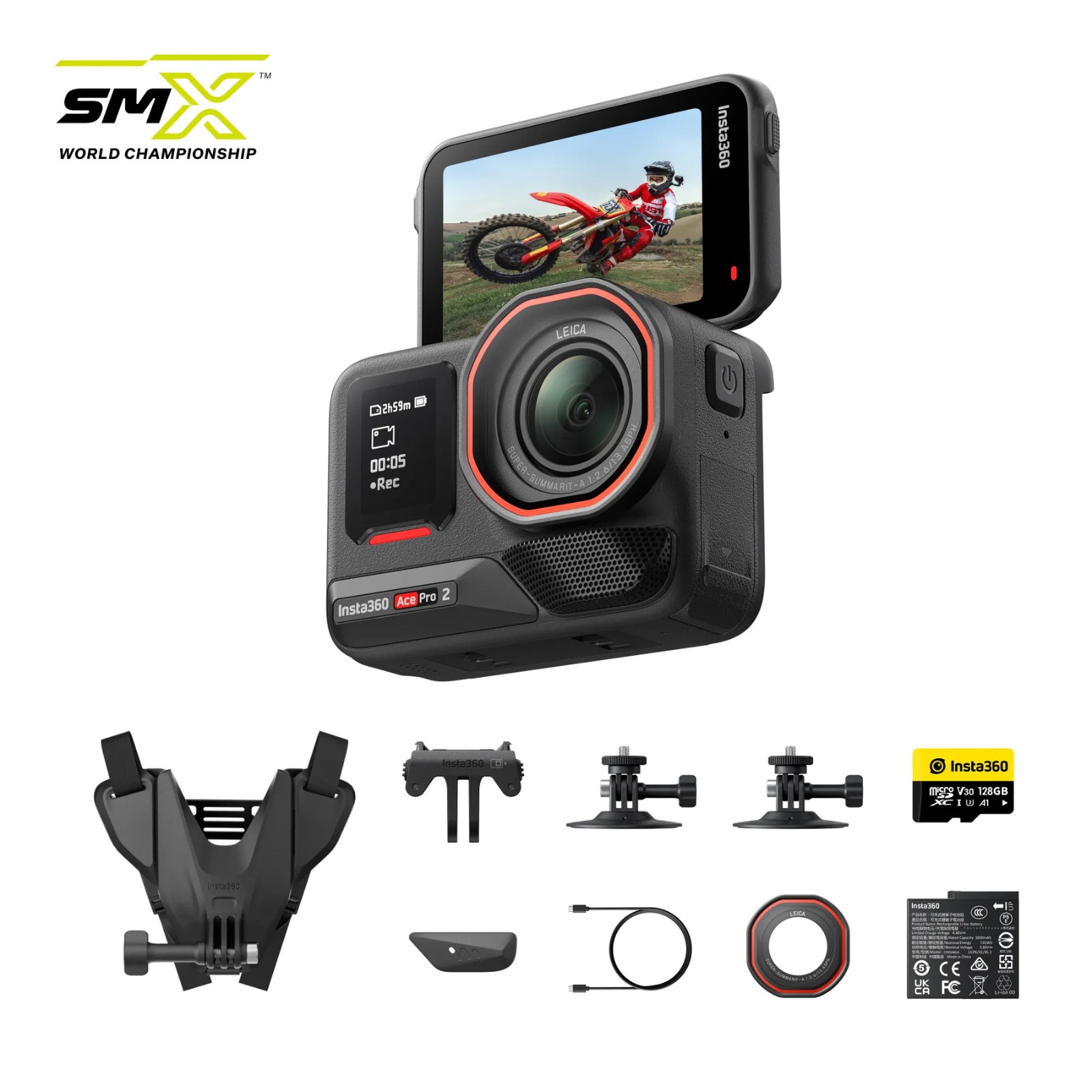 Insta360 Ace Pro 2 SMX Motorcycle Bundle