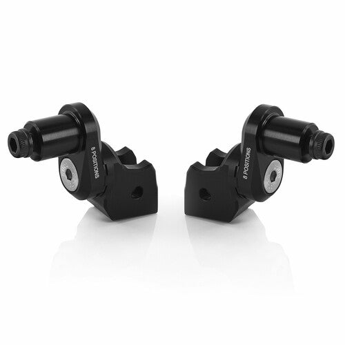 Rizoma Footpeg Mount Kit - Eccesntric Rider Adjust Black Pair - PE715B