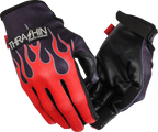 THRASHIN SUPPLY CO. Stealth Leather Palm Flame Gloves