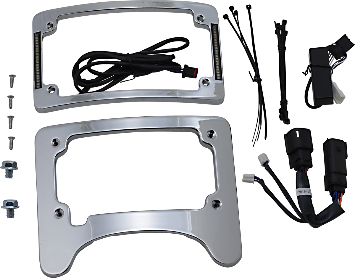 CUSTOM DYNAMICS License Plate Frame/Turn Signal Eliminator - Chrome 2030-1496